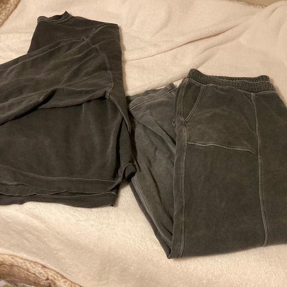 aerie Tops - Cozy Speckled Grey Aerie Sweat Lounge Set